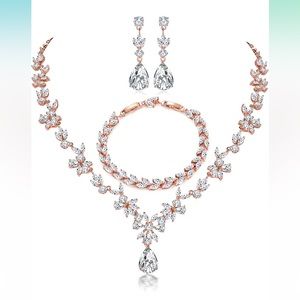Rose Gold Bridal Jewelry Set
